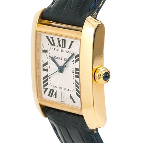 used mens cartier watch|used cartier men's tank watch.